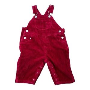 Baby GAP Red Corduroy Long Pants Overalls Size 6-12 Months Medium Boys Girls